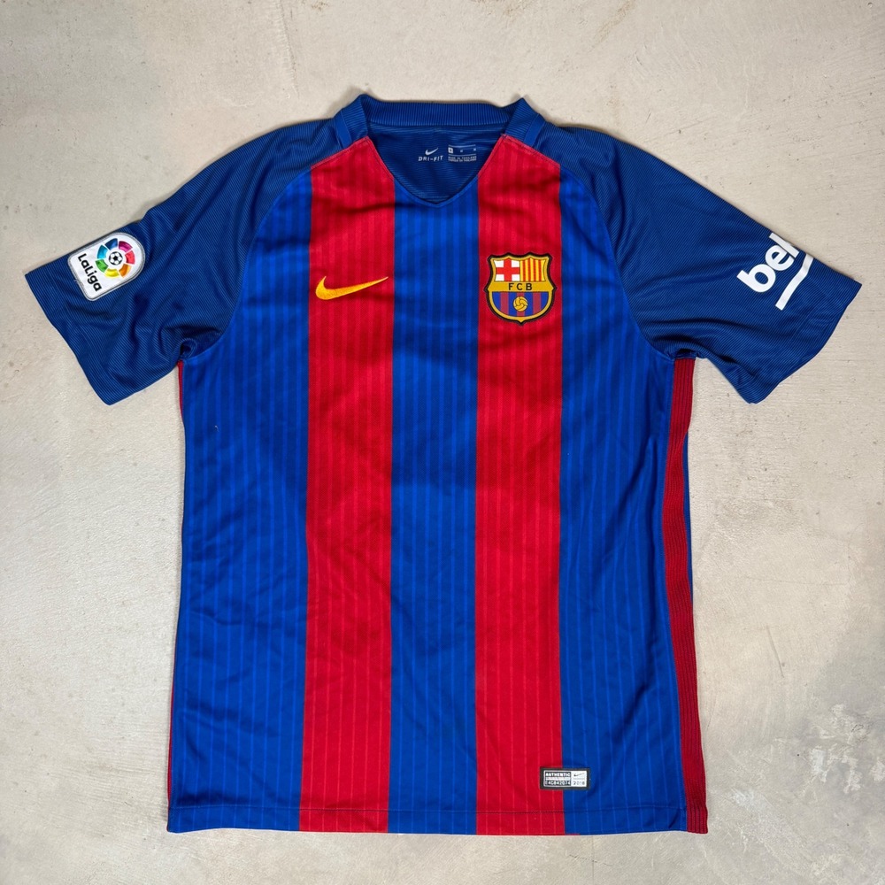 Nike FC Barcelona 2016 Home Jersey Mens Medium Kidder 06 Blue Red Soccer Shirt